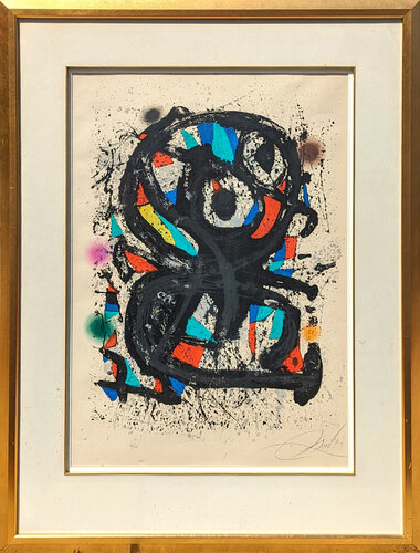"Grand Palais" Modern Abstract Geometric Surrealist Lithograph Edition 36/50 di Joan Miró, Stampa in vendita su Singulart
