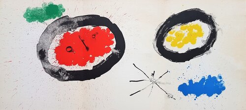 One plate from Derrière le Miroir no. 128: Peintures Murales de Miró Joan Miró