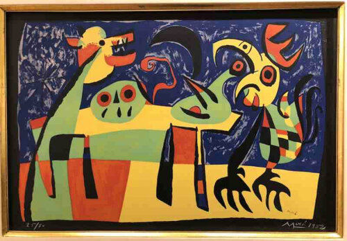 Dog Barking at the Moon di Joan Miró, Stampa in vendita su Singulart