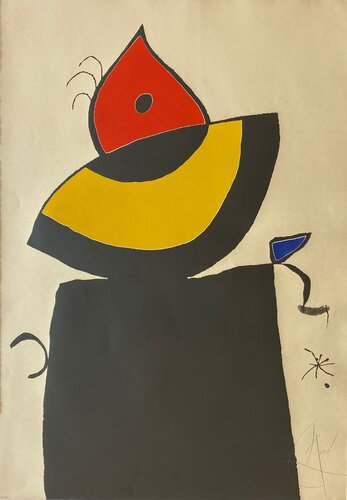 Quatre Colors Aparien El Mon V (Four Colors will Beat the World V) di Joan Miró, Stampa in vendita su Singulart