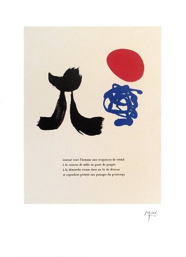 Illustrated Poems-"Parler Seul" VIII van Joan Miró, Afdruk te koop op Singulart