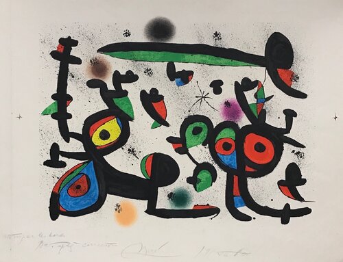 Les Amoureux et Luna Park I van Joan Miró, Afdruk te koop op Singulart