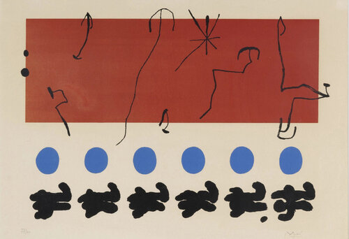Ciel rouge di Joan Miró, Stampa in vendita su Singulart
