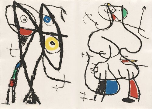 Le Courtisan Grotesque VI, di Joan Miró, Stampa in vendita su Singulart