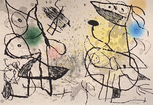 Le Courtesan Grotesque Plate XIII di Joan Miró, Stampa in vendita su Singulart