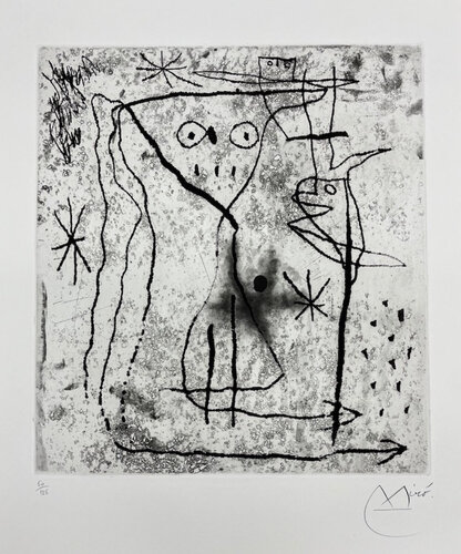 Jeune Fille Aux Deux Oisseaux van Joan Miró, Afdruk te koop op Singulart