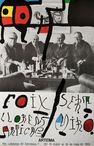 Sert - Miró - Foix - Llorens Artigas, 1980 van Joan Miró, Afdruk te koop op Singulart