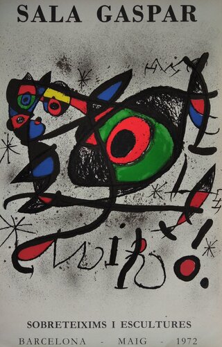 Sala Gaspar - Sobreteixims i escultures. Barcelona, maig, 1972 van Joan Miró, Afdruk te koop op Singulart