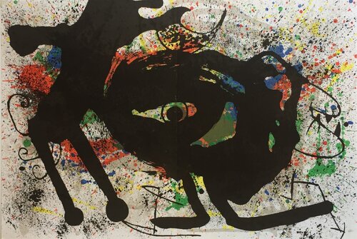 Ohne Titel, aus der Reihe: Sobreteixims, aus: Derriere le Mirror, Nr. 203 di Joan Miró, Stampa in vendita su Singulart
