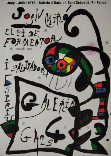 Lithographic poster - El pi de Formentor i Salvador Espriu, 1976 di Joan Miró, Stampa in vendita su Singulart