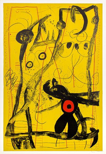 The Delusion of Fashion - Yellow  (M.647) di Joan Miró, Stampa in vendita su Singulart