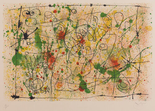 Ubu Roi I, or Naissance d’Ubu, Frontispiece from Ubu Roi (King Ubu) di Joan Miró, Stampa in vendita su Singulart