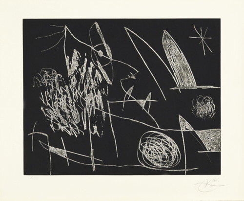 Serie Mallorca - Negro y blanco VII van Joan Miró, Afdruk te koop op Singulart