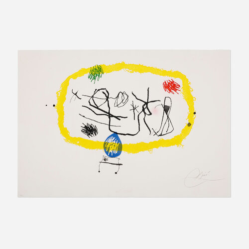 Personatges solars van Joan Miró, Werk op papier te koop op Singulart