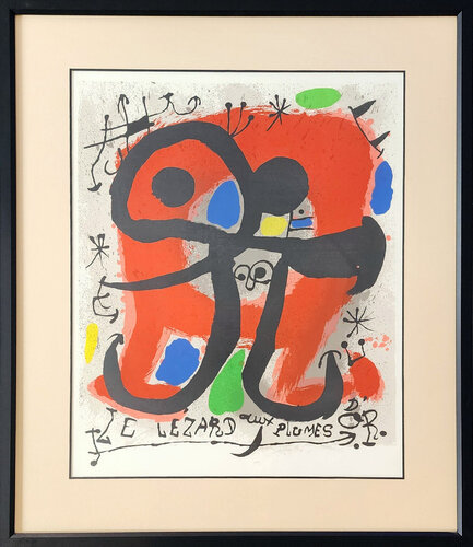 Le Lezard Aux Plumes d'Or (Abstract, Modern, Surrealism, Colorful, Iconic) van Joan Miró, Afdruk te koop op Singulart