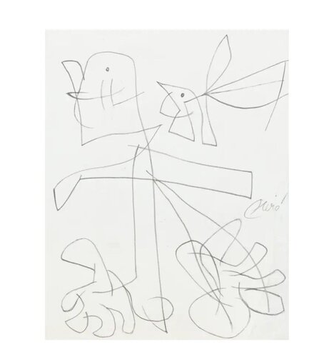 Personnage, oiseau  by Joan Miró, 종이 for Sale on Singulart