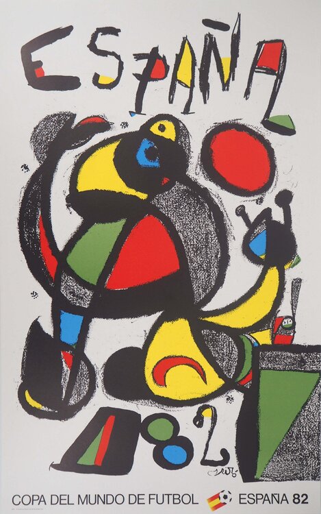 Espana, Personnage surréaliste, Lithographie originale signée Joan Miró