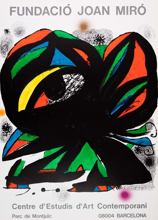 Oiseau surréaliste, Affiche en lithographie originale Joan Miró