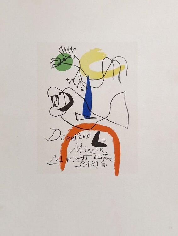 AF 1954 - Derrière le Miroir Joan Miró