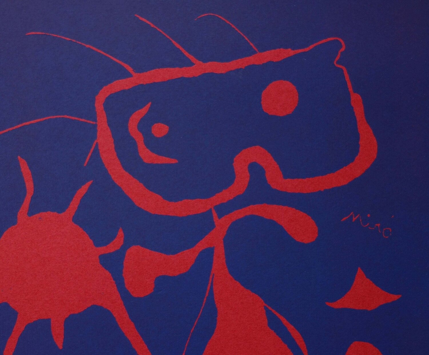 Homme au soleil rouge Joan Miró Druck zu verkaufen