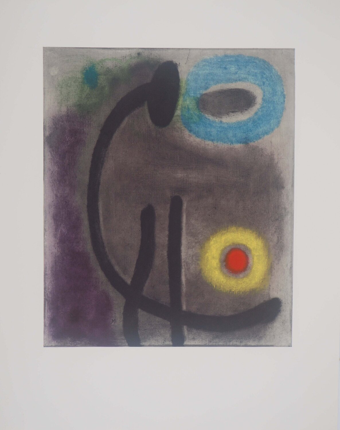 Femme au soleil, Lithographie signée Joan Miró Print for sale