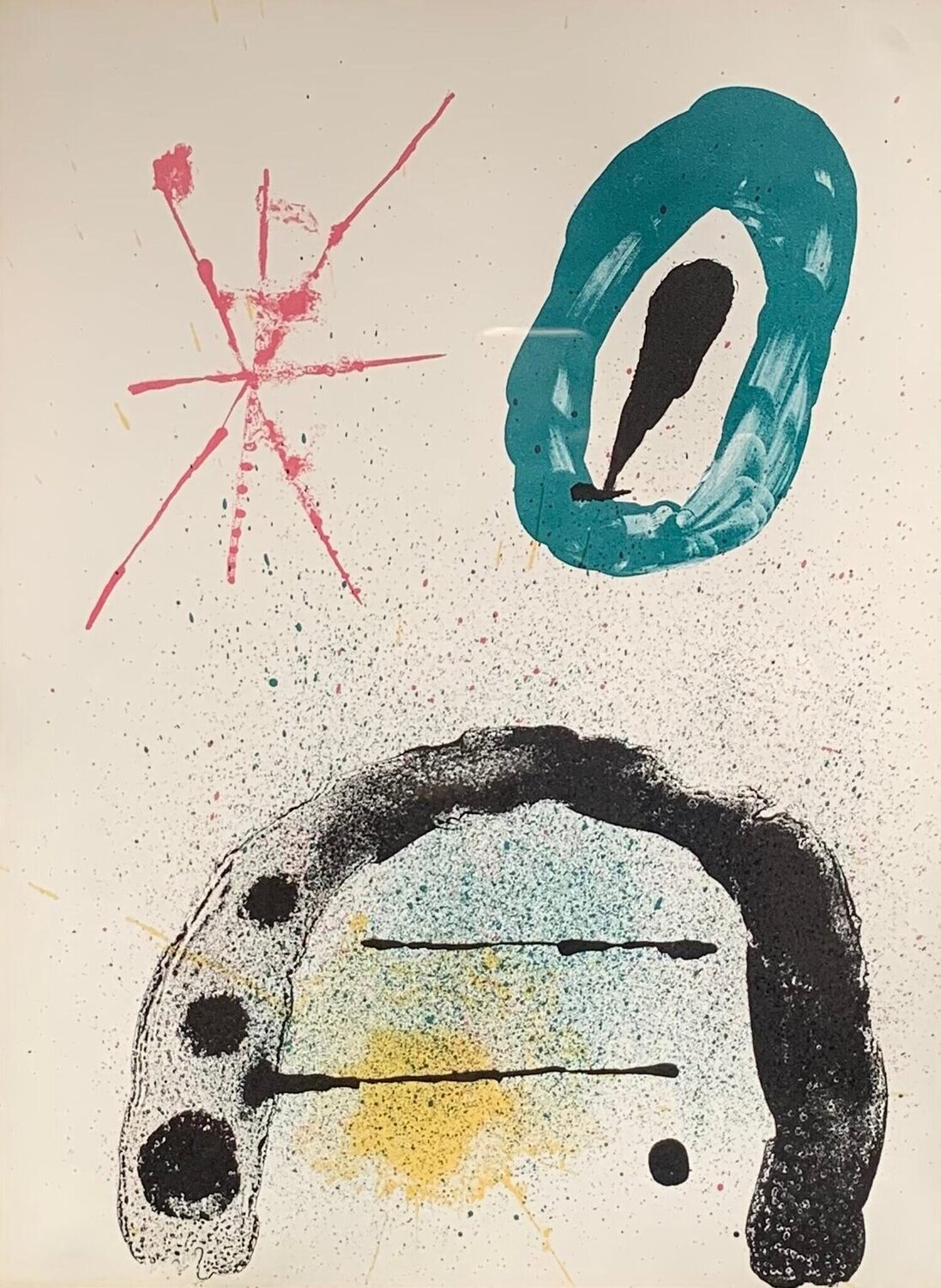 La Fille du Jardinier II Composition IV Joan Miró Stampa in vendita