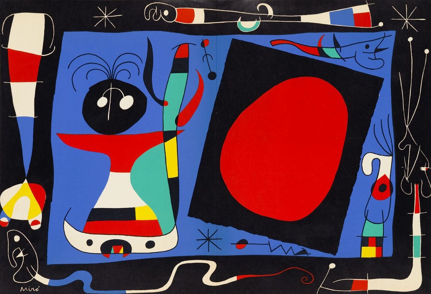 Femme au miroir Joan Miró
