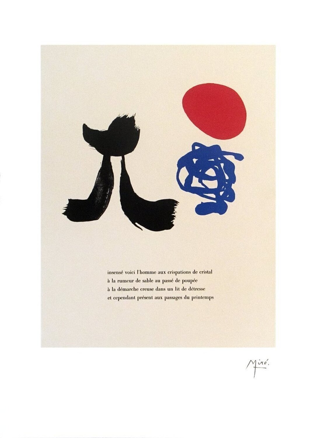 Illustrated Poems-"Parler Seul" VIII Joan Miró Druck zu verkaufen