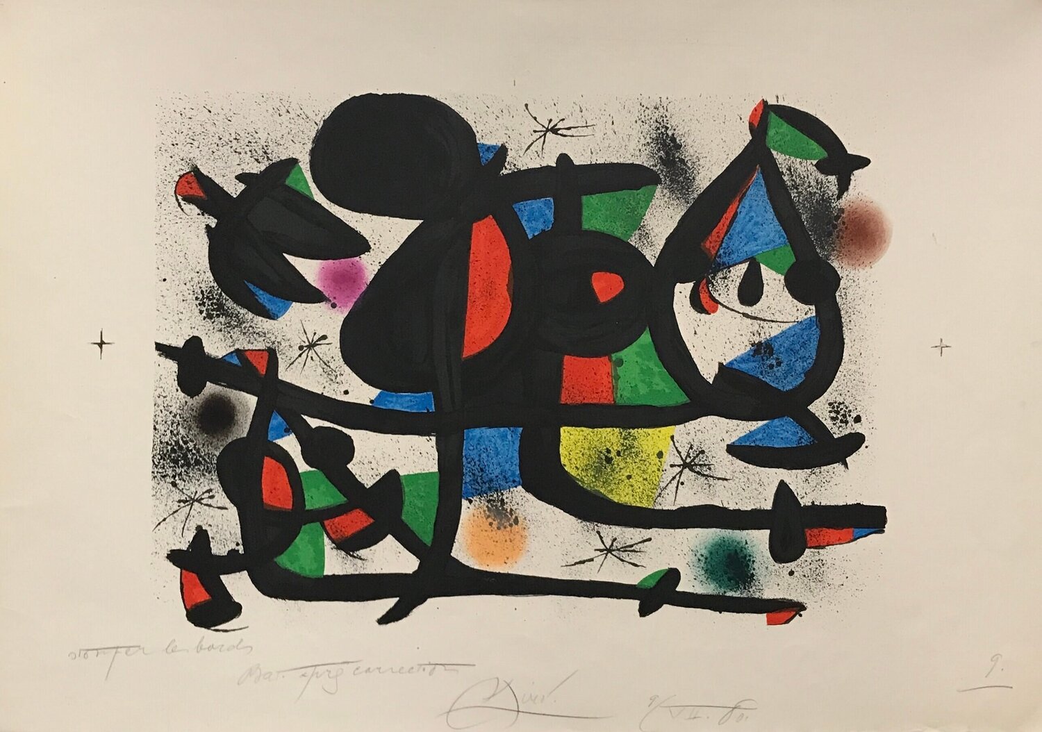 La Luge des Amants II (Unique BAT) Joan Miró Druck zu verkaufen
