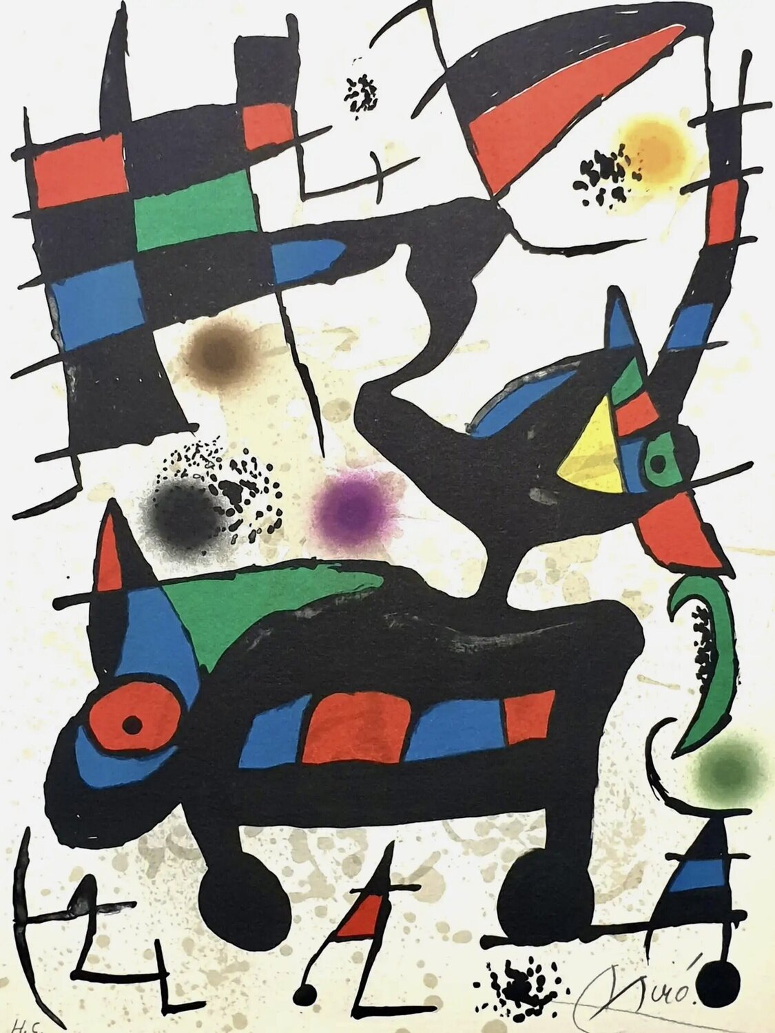 Plate I from Oda à Joan Miró Joan Miró Stampa in vendita