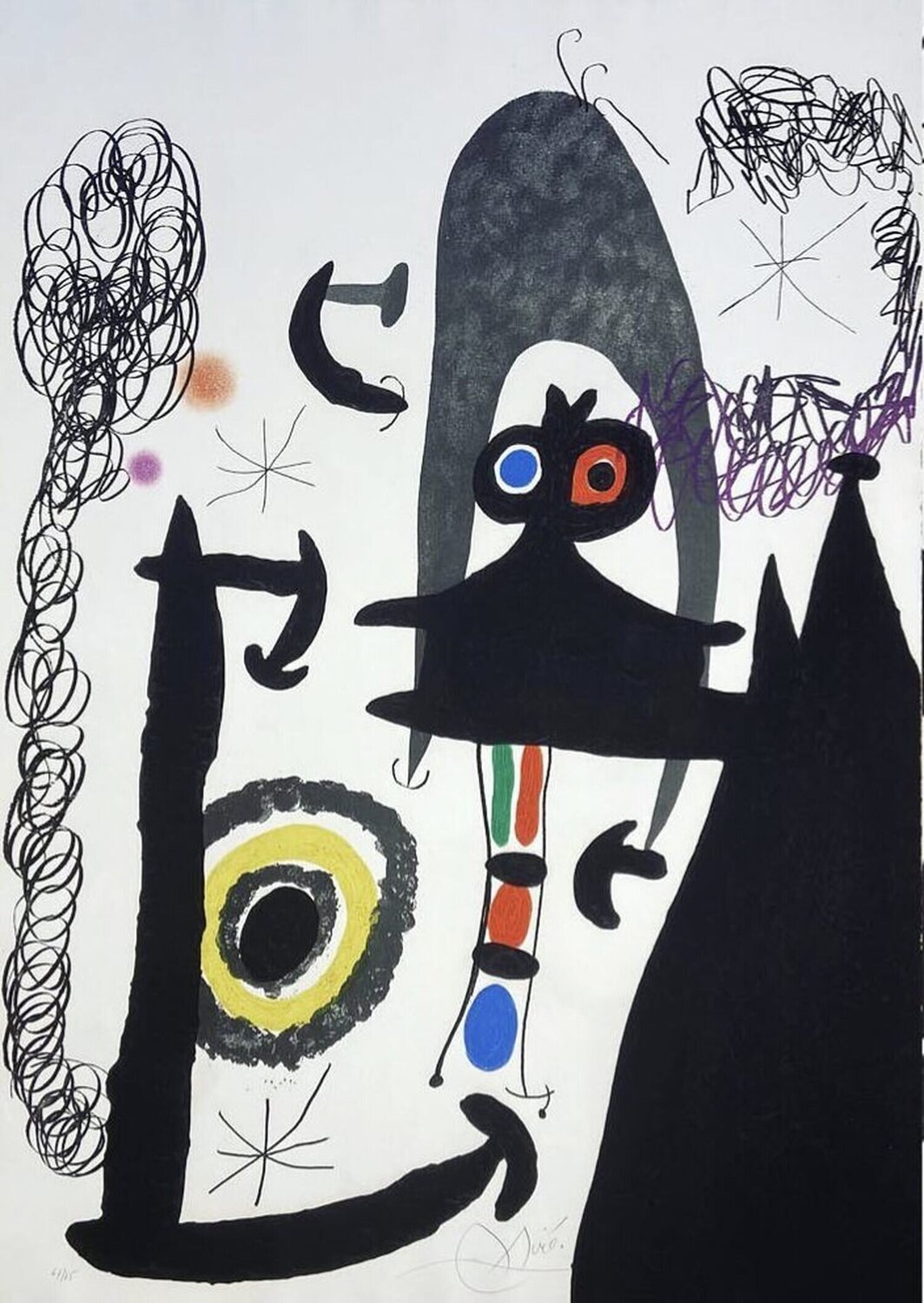 Escalade ver la lune (Climbing to the Moon) Joan Miró Stampa in vendita