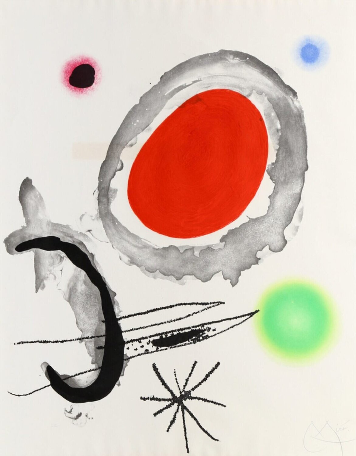Oiseau Entre deux Astres Joan Miró