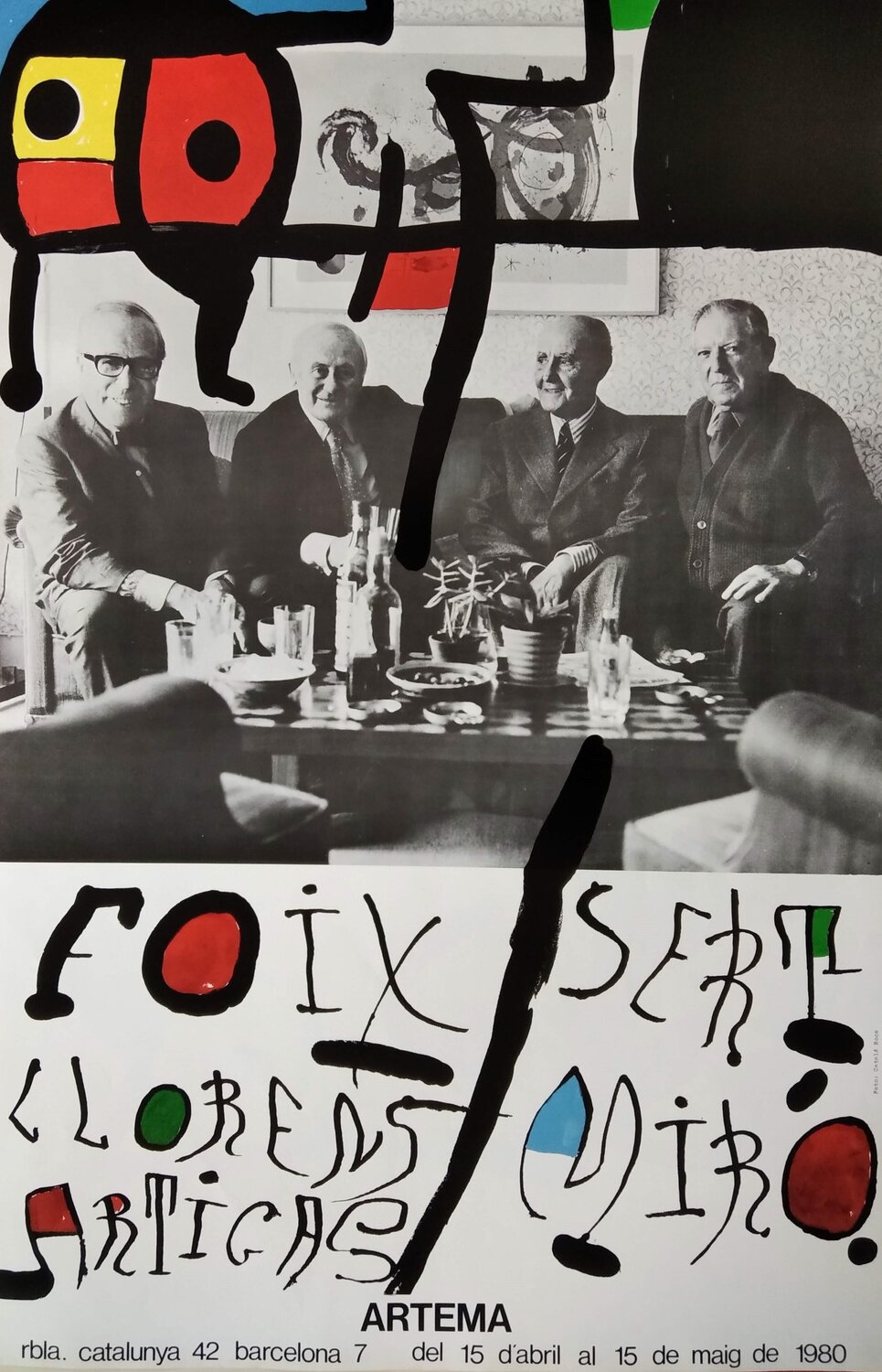 Sert - Miró - Foix - Llorens Artigas, 1980 Joan Miró Druck zu verkaufen
