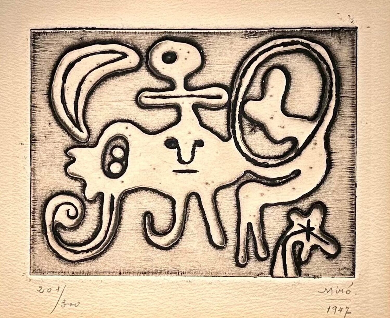 Femme Et Oiseau Devant La Lune Joan Miró