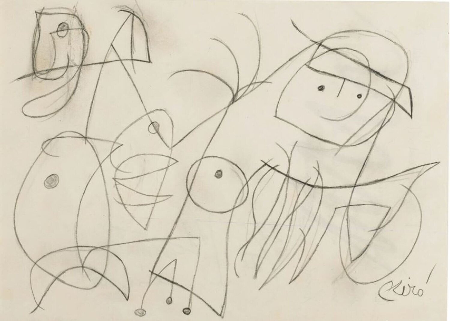 Femme, oiseau Joan Miró
