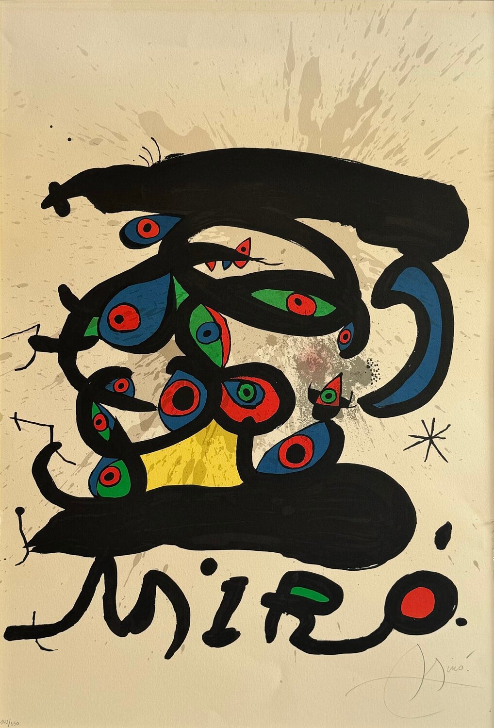 Peintures sur des papier, dessins Joan Miró