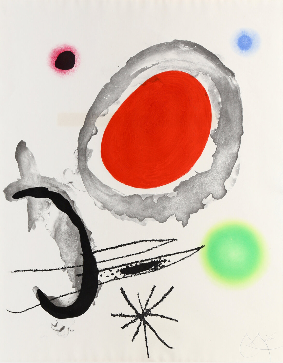 Oiseau Entre deux Astres Joan Miró