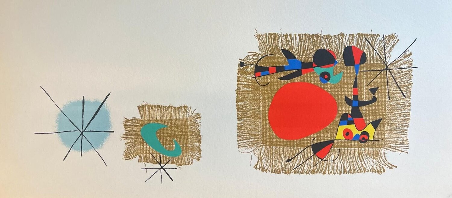 Aimé Maeght's Greetings  Joan Miró Print for sale