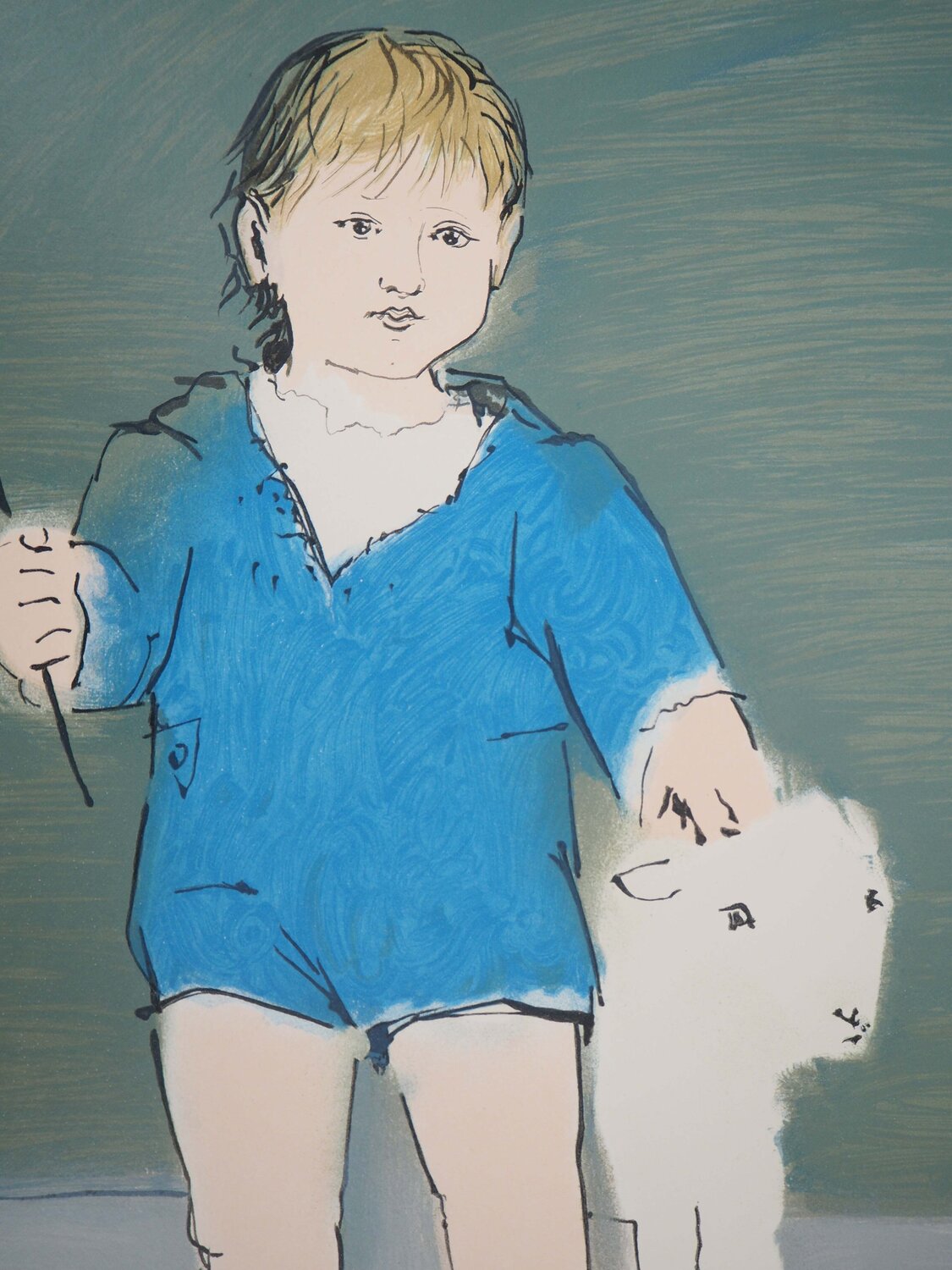 Pablo Picasso、A L'AGNEAU ET PERSONNAGES Enfant et agneau : Petit Paul Picasso de Pablo Picasso (1996