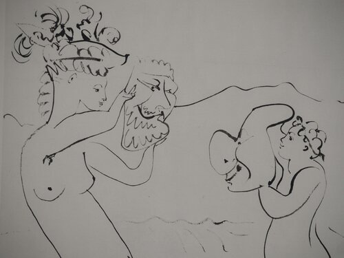 Scène de théâtre sur une collin Pablo Picasso