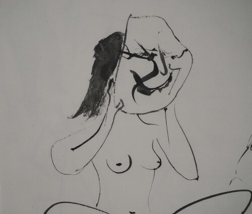Couple masqué et le singe van Pablo Picasso, Afdruk te koop op Singulart