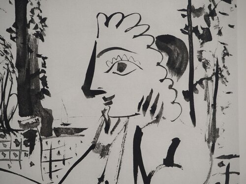 Personnages masqués au bord de la mer Pablo Picasso