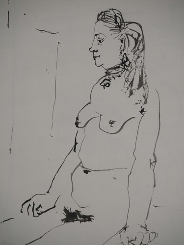 Portrait nu au collier par l'artiste van Pablo Picasso, Afdruk te koop op Singulart