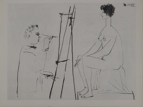 Comédie Humaine, Modèle au cheveux courts, Héliogravure Pablo Picasso