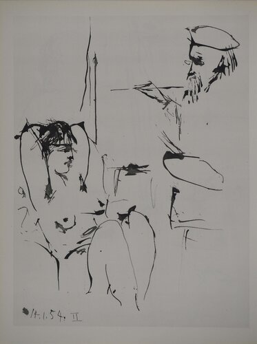 Comédie Humaine, Modèle sur une chaise longue, Héliogravure by Pablo Picasso, Print for Sale on Singulart