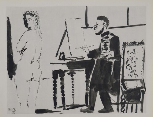 Comédie Humaine, Jeune peintre au chevalet, Héliogravure by Pablo Picasso, Print for Sale on Singulart