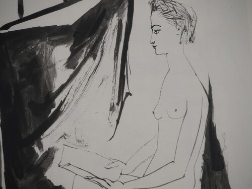 Modèle lisant et mécène Pablo Picasso