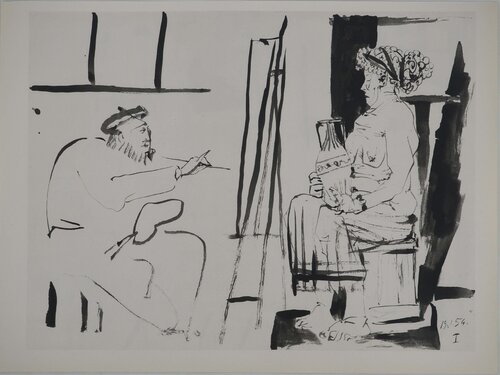 Comédie Humaine, Muse posant avec un vase, Héliogravure by Pablo Picasso, Print for Sale on Singulart