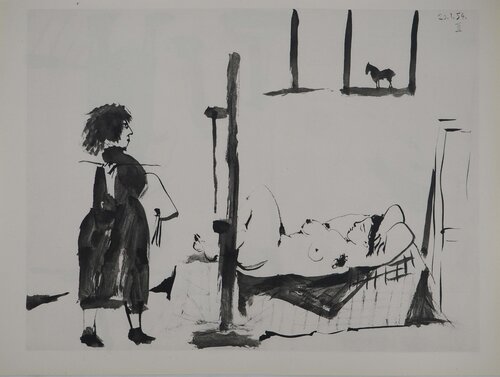 Comédie Humaine, Nu sur le lit, Héliogravure by Pablo Picasso, Print for Sale on Singulart