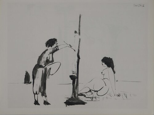 Comédie Humaine, La muse posant en odalisque, Héliogravure by Pablo Picasso, Print for Sale on Singulart